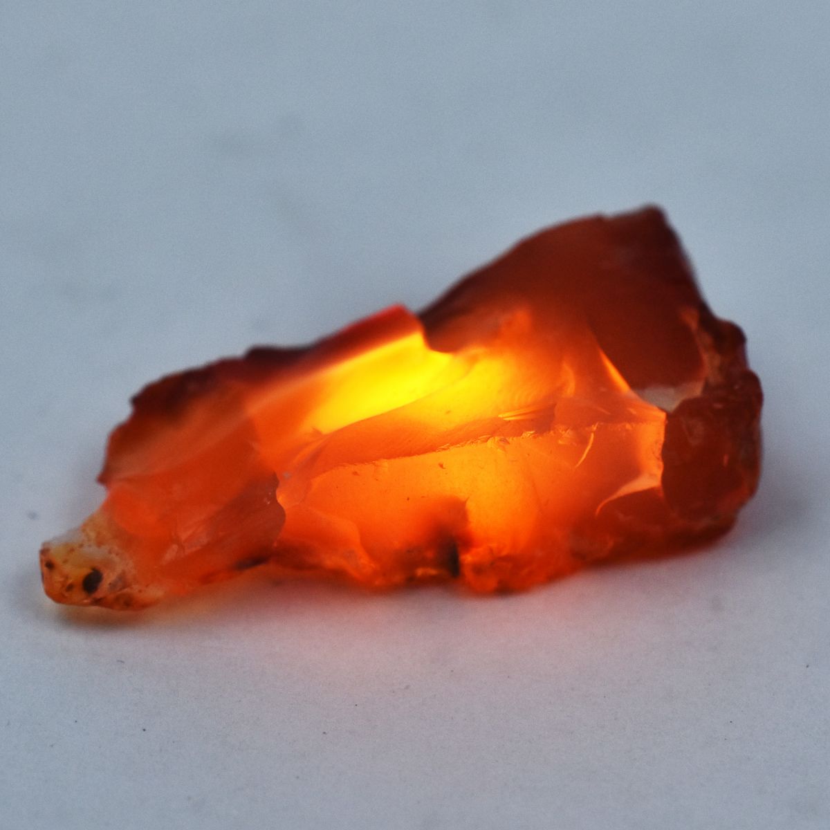 14.10 Ct Natural Orange Sapphire Uncut Raw Rough Loose Gemstone CERTIFIED