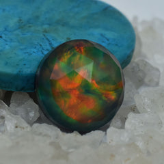 13.20 Ct Multi-Color Opal Natural Round Cut CERTIFIED Loose Gemstone