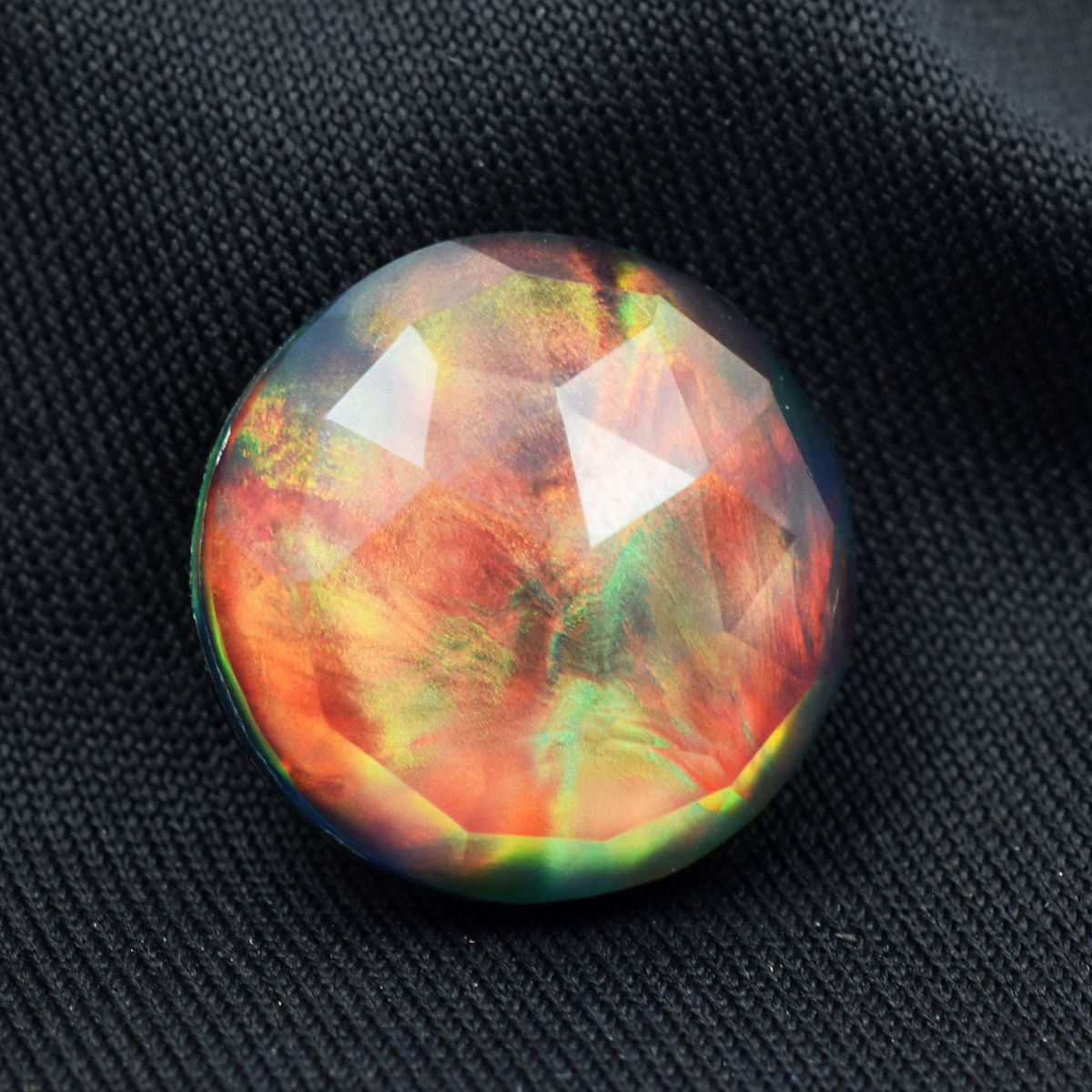 13.20 Ct Multi-Color Opal Natural Round Cut CERTIFIED Loose Gemstone