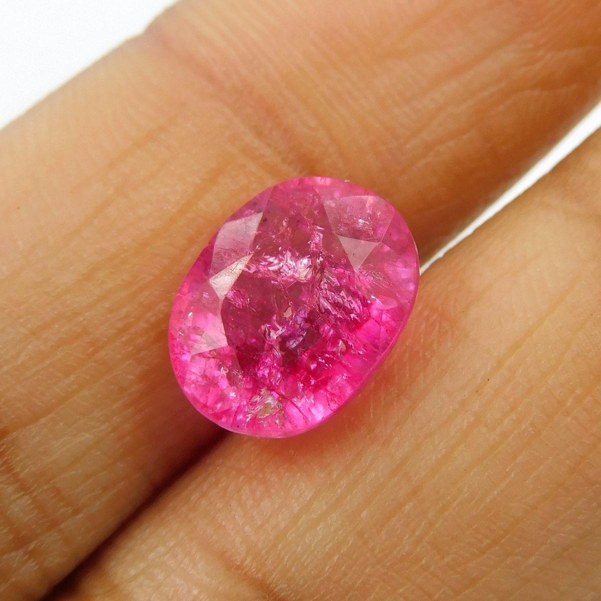 CERTIFIED Natural Pink Ruby 3.55 Ct Oval Cut Extremely Rare Loose Gemstone