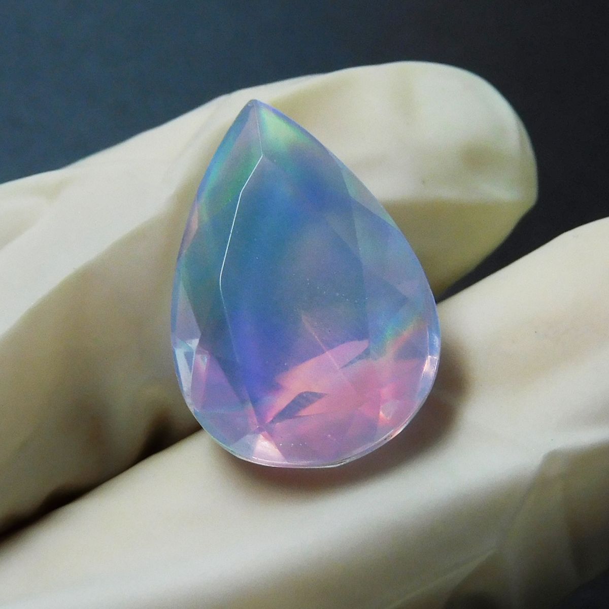 10.70 Carat Natural Fire OPAL Loose Gemstone Beautiful Pear Cut CERTIFIED