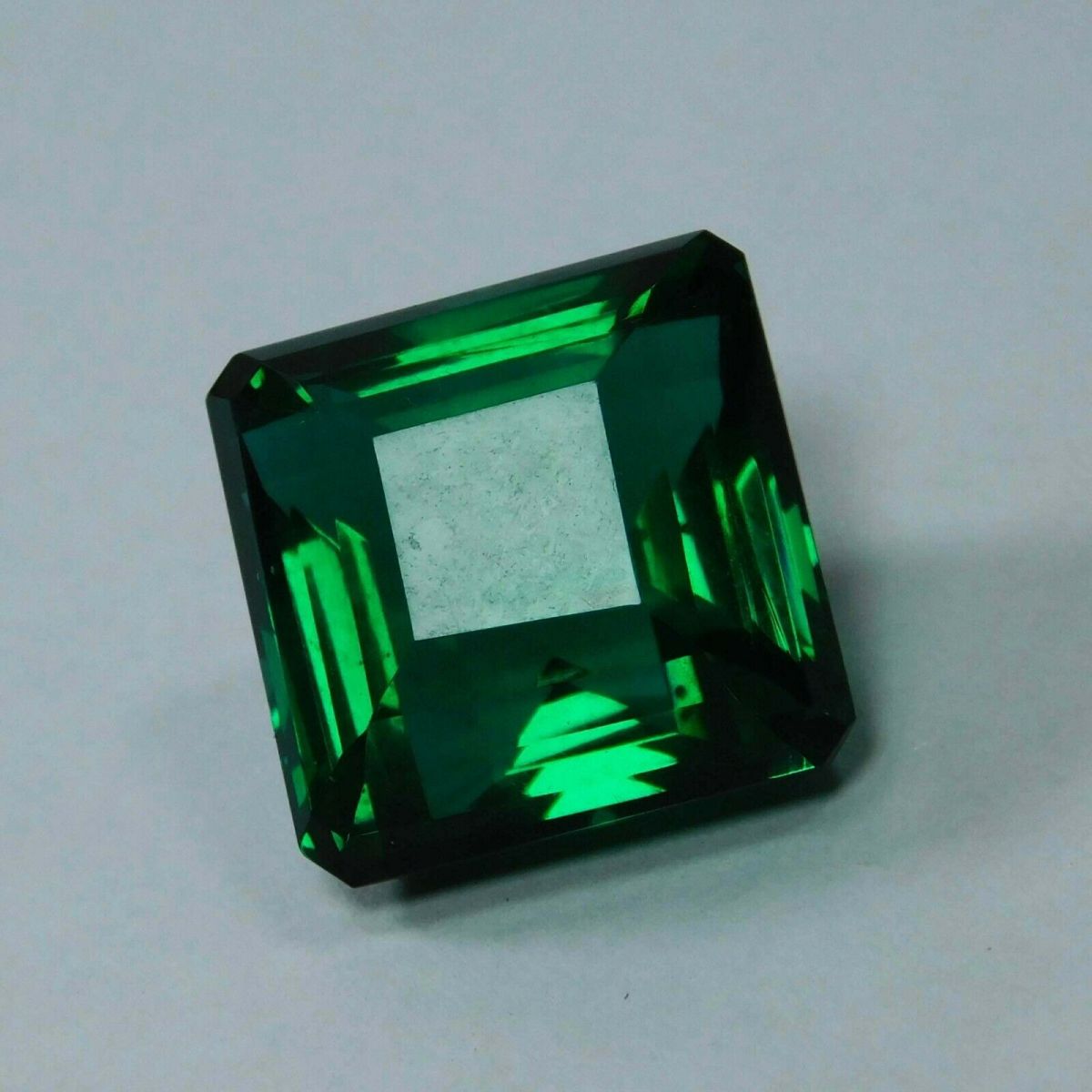 29 Ct A+ Lab-Created Green Colombian Emerald Square Cut CERTIFIED Loose Gemstone