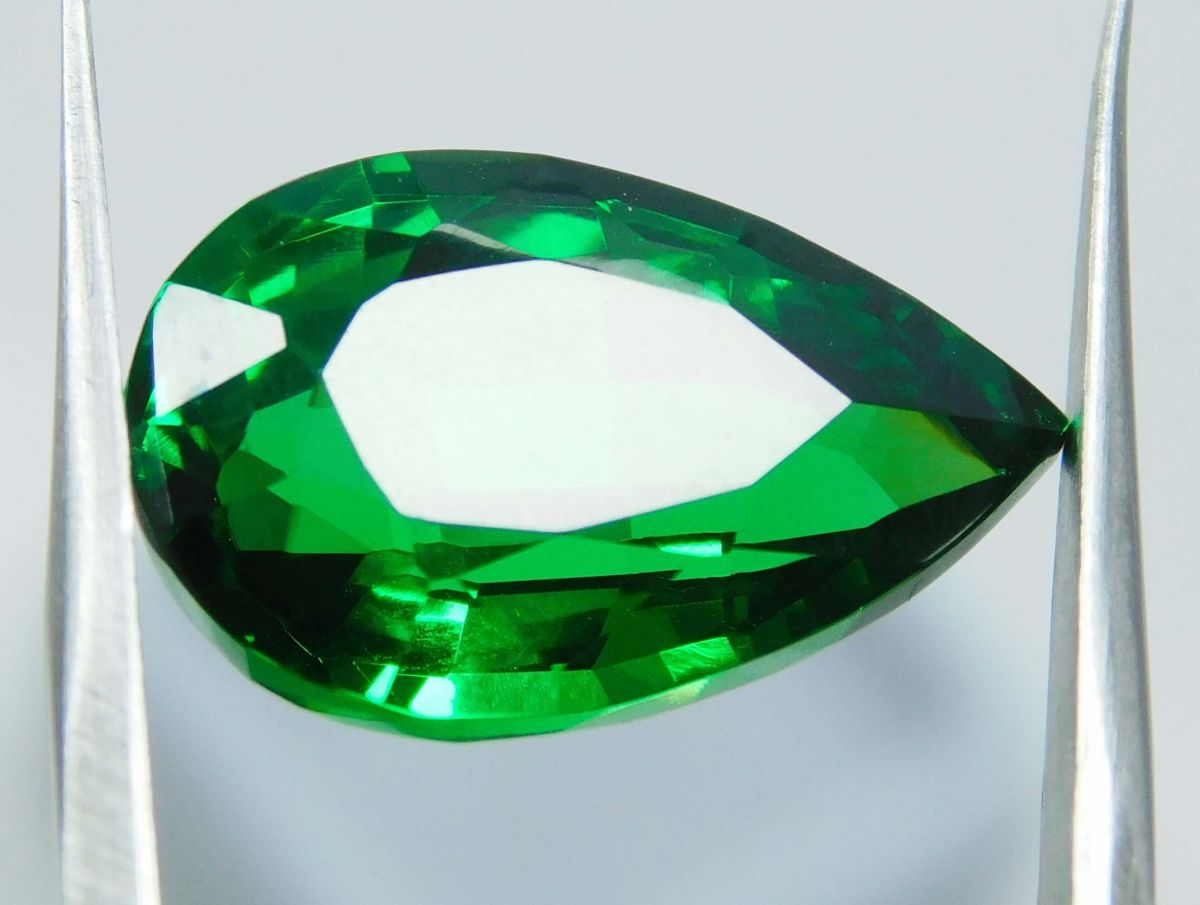 11 Ct CERTIFIED Natural Tsavorite Green Loose Gemstone Garnet Pear Cut