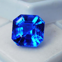 10.30 Ct Natural Tanzanite CERTIFIED Blue Emerald Cut Beautiful Loose Gemstone