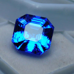 10.30 Ct Natural Tanzanite CERTIFIED Blue Emerald Cut Beautiful Loose Gemstone