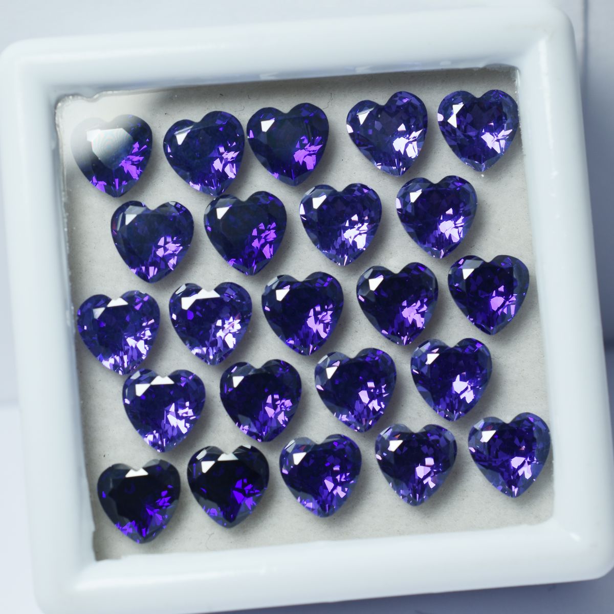 12 Pcs CERTIFIED Natural Rare Purple Sapphire Heart Cut Loose Gemstone Lot