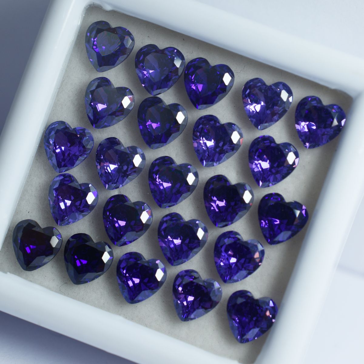 12 Pcs CERTIFIED Natural Rare Purple Sapphire Heart Cut Loose Gemstone Lot