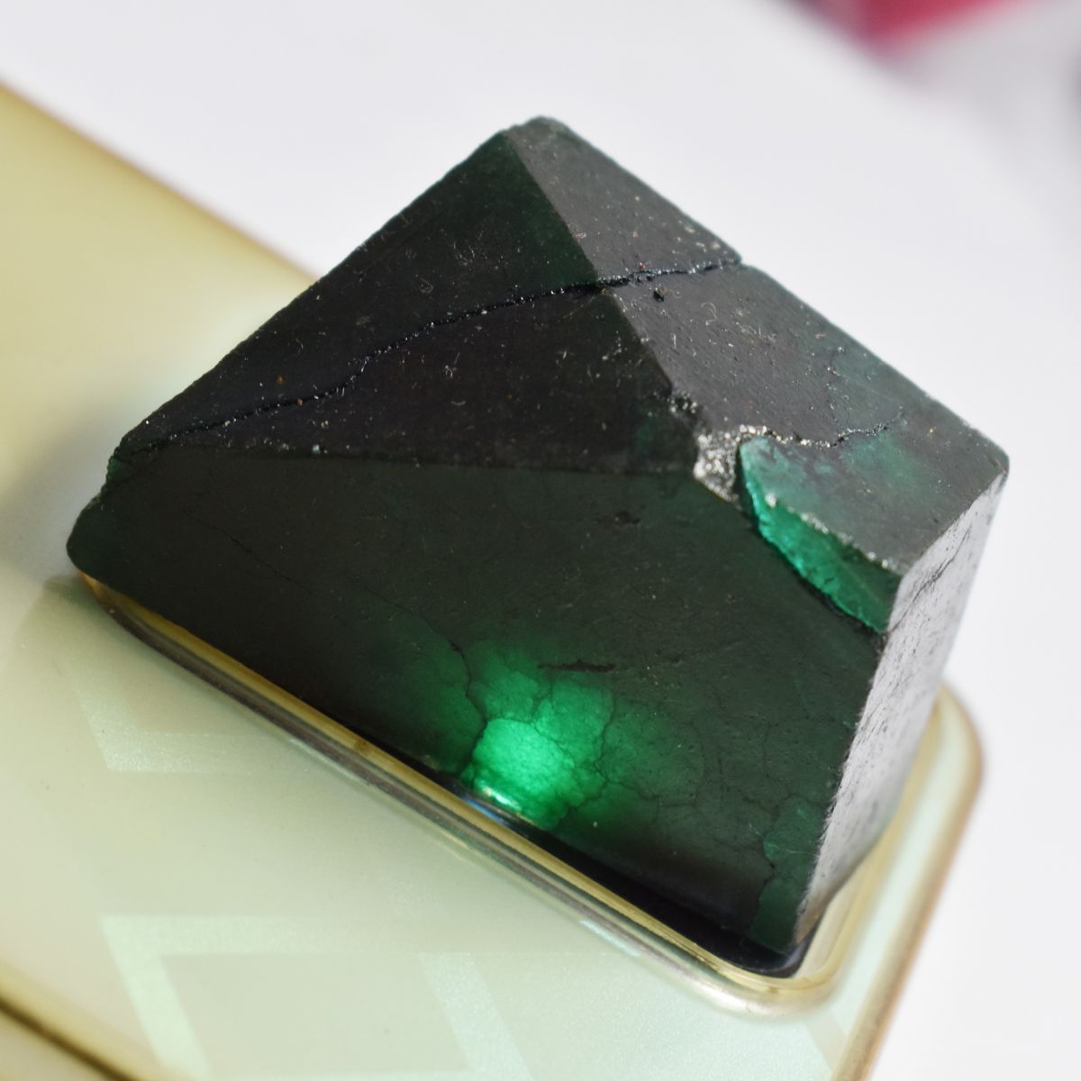 Dyed Rough Huge Size 314.10 Ct Natural Green Emerald CERTIFIED Loose Gemstone