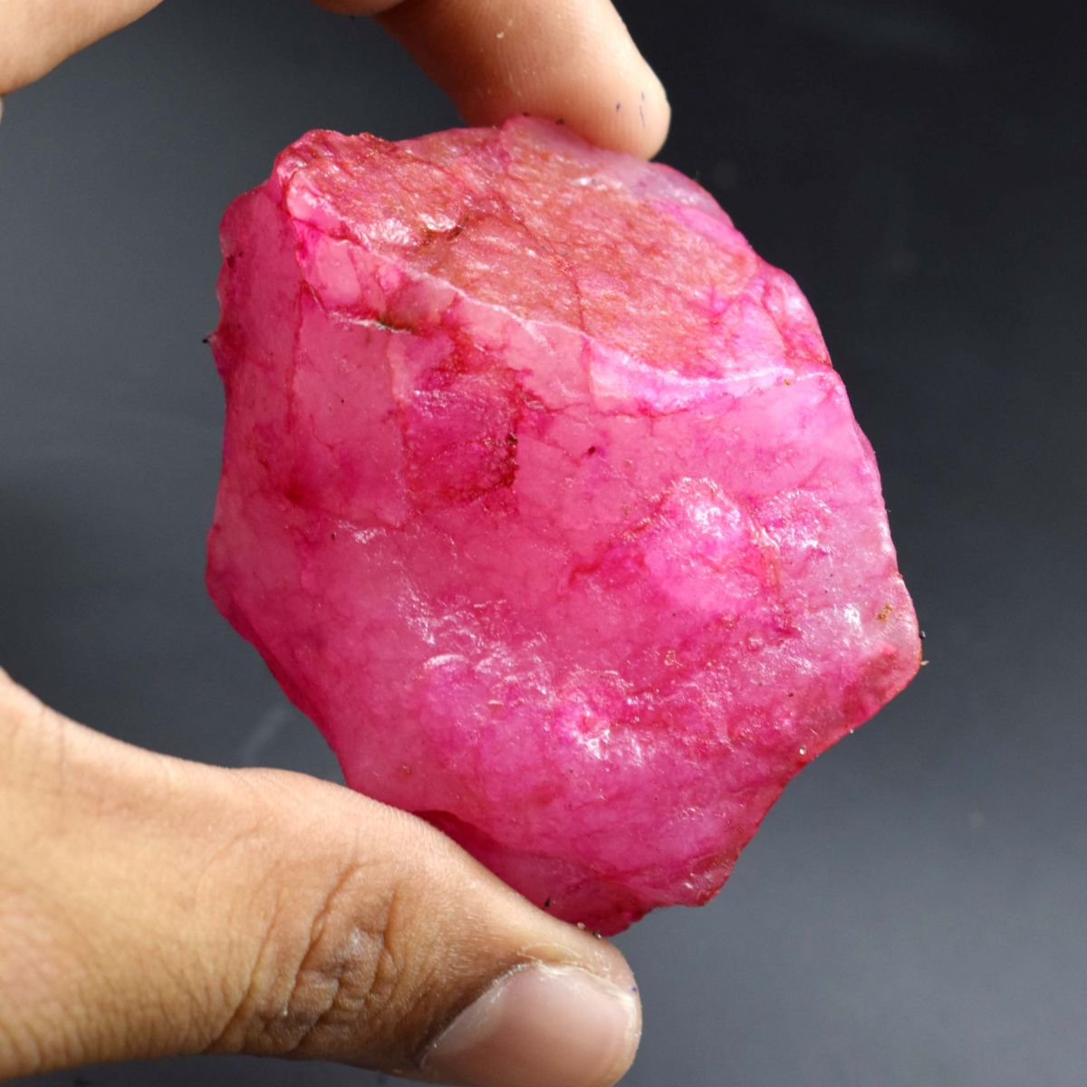 424.75 Ct Natural PINKISH Ruby Uncut Rough CERTIFIED Rare Loose Gemstone