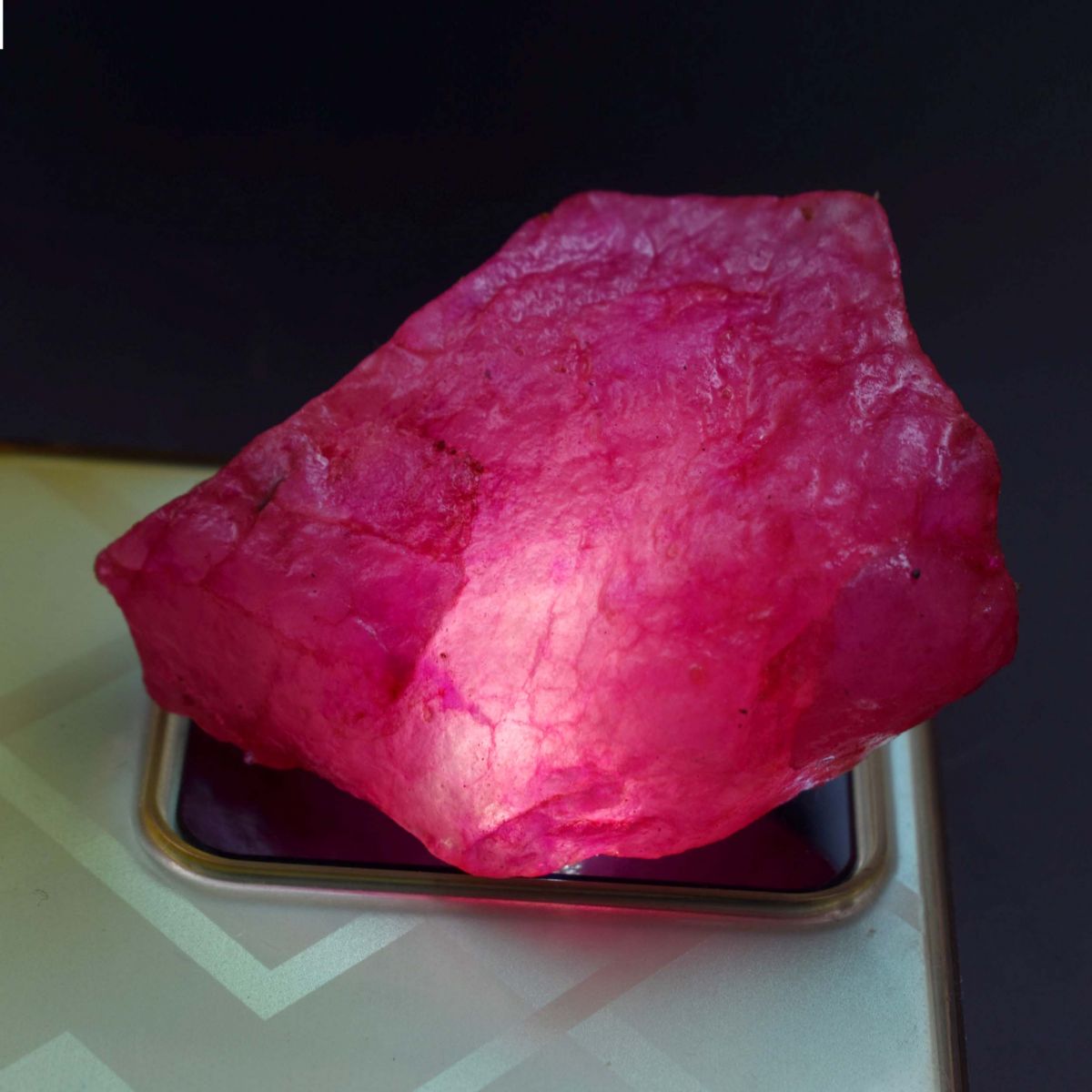 424.75 Ct Natural PINKISH Ruby Uncut Rough CERTIFIED Rare Loose Gemstone