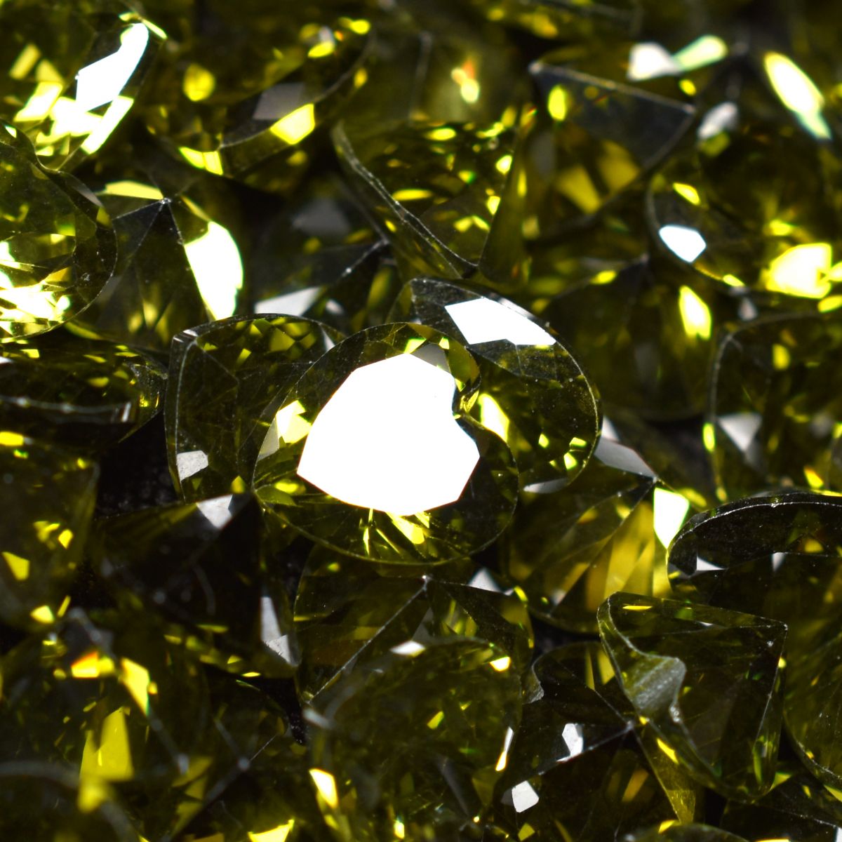 9 PCS Natural Green Sapphire Heart Cut Loose Gemstone CERTIFIED Lot 6x6 MM.