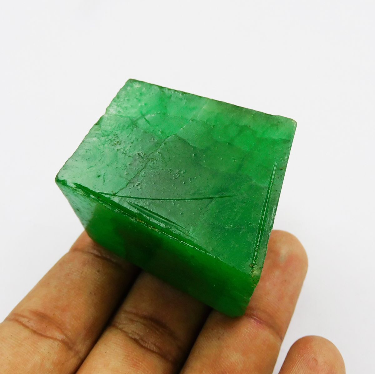 453.70 Ct Natural Emerald Green Rough Uncut Huge Size Loose Gemstone CERTIFIED