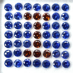 16 Pcs Natural Mix Color Sapphire 5x5 mm Lot Certified Round Cut Loose Gemstone