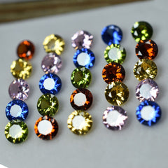 16 Pcs Natural Mix Color Sapphire 5x5 mm Lot Certified Round Cut Loose Gemstone