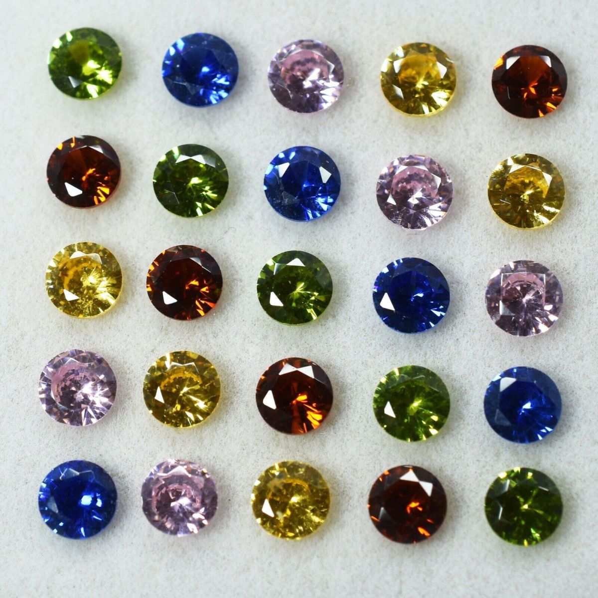 16 Pcs Natural Mix Color Sapphire 5x5 mm Lot Certified Round Cut Loose Gemstone