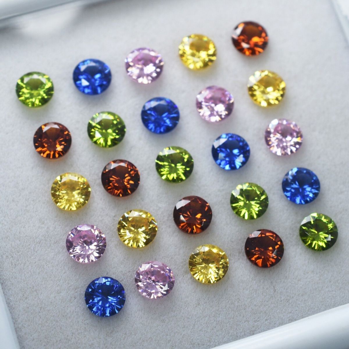 16 Pcs Natural Mix Color Sapphire 5x5 mm Lot Certified Round Cut Loose Gemstone