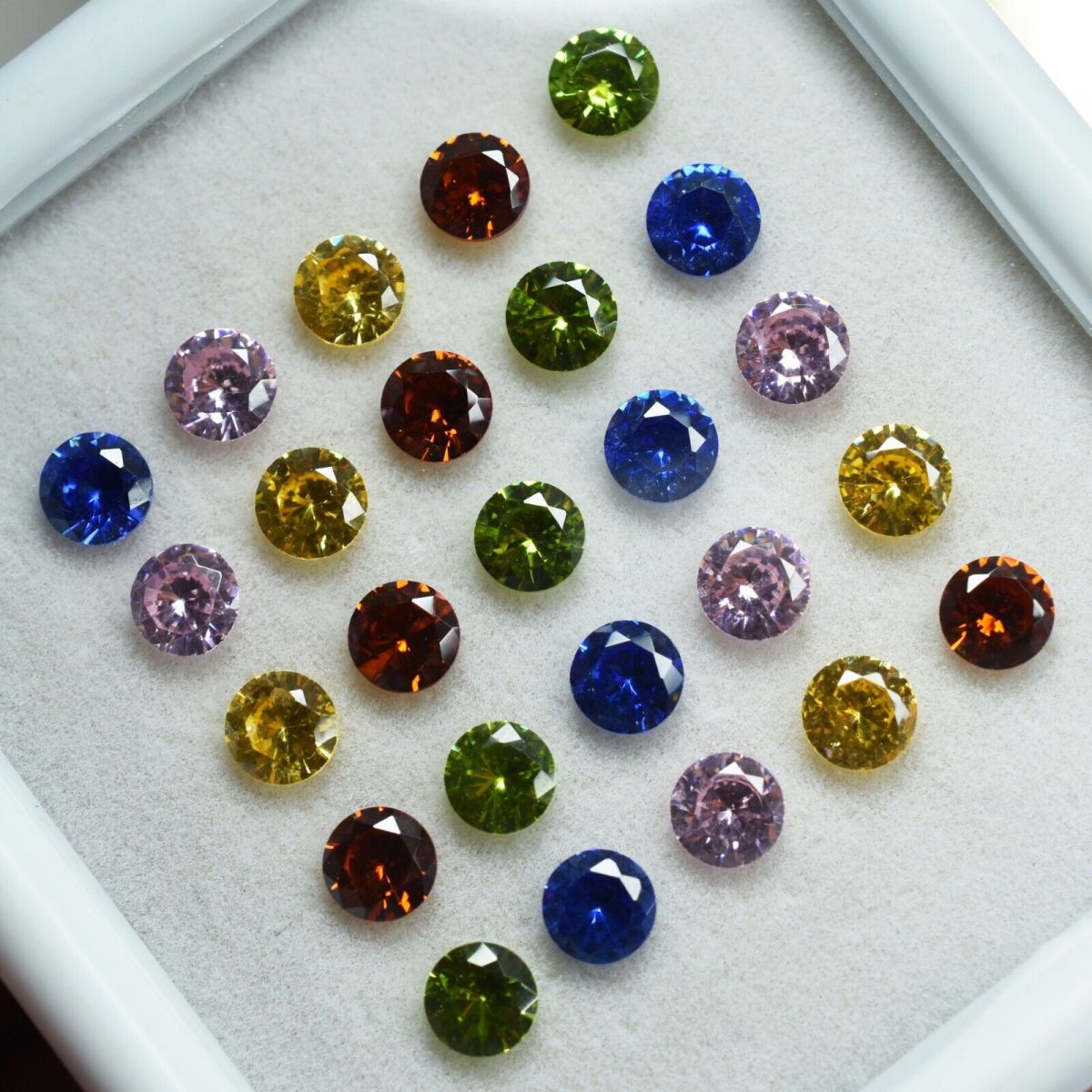 16 Pcs Natural Mix Color Sapphire 5x5 mm Lot Certified Round Cut Loose Gemstone