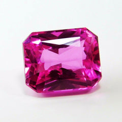 10 Ct Natural Flawless CEYLON SAPPHIRE Pink CERTIFIED Emerald Cut Loose Gemstone