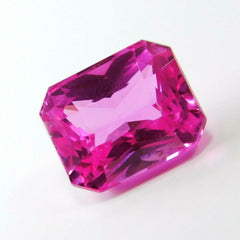 10 Ct Natural Flawless CEYLON SAPPHIRE Pink CERTIFIED Emerald Cut Loose Gemstone