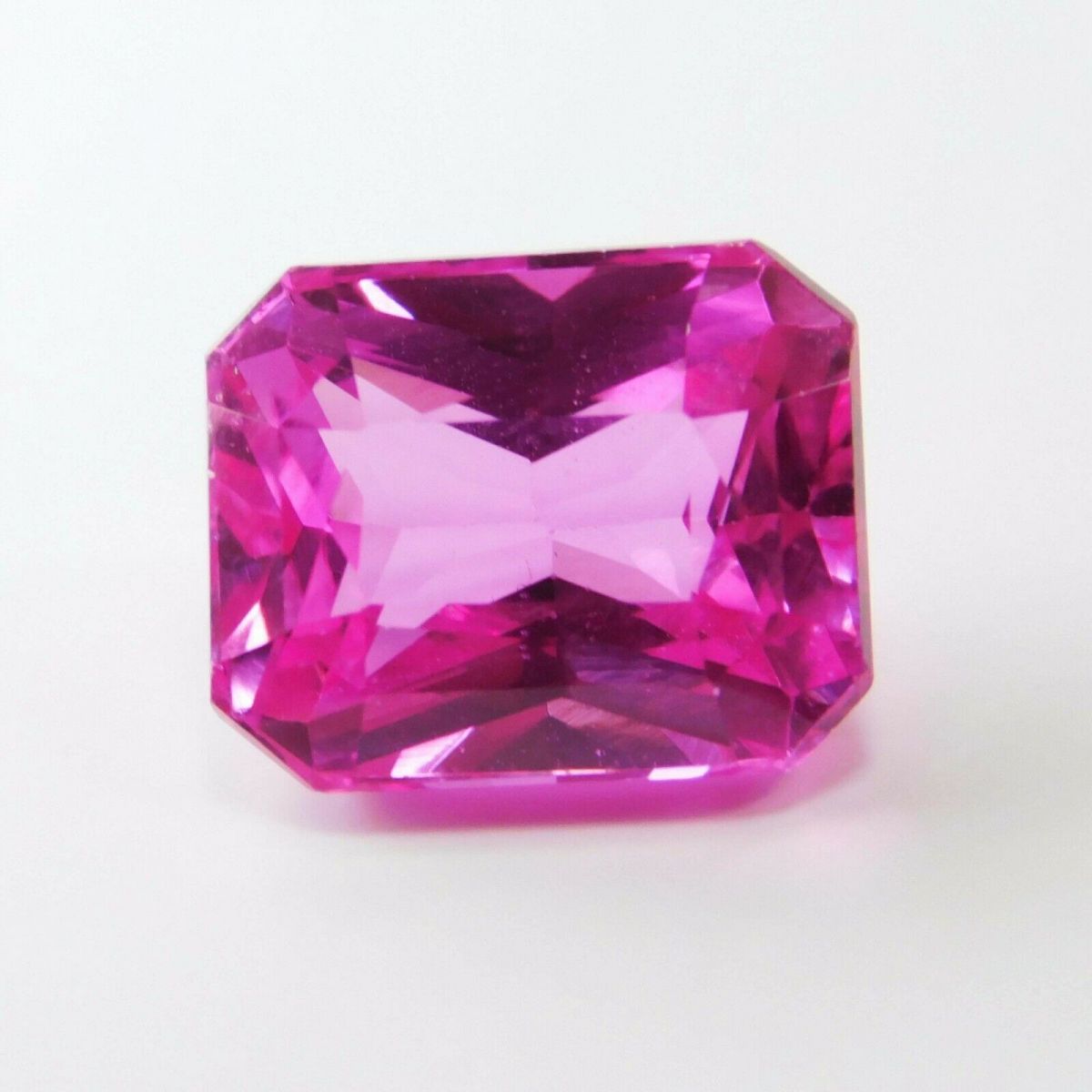 10 Ct Natural Flawless CEYLON SAPPHIRE Pink CERTIFIED Emerald Cut Loose Gemstone