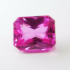 10 Ct Natural Flawless CEYLON SAPPHIRE Pink CERTIFIED Emerald Cut Loose Gemstone