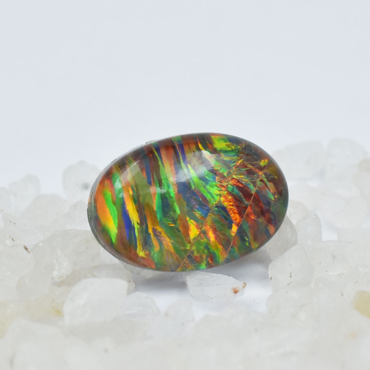 13.25 Carat Natural Oval Cut Opal Multi-Color Loose Gemstone CERTIFIED