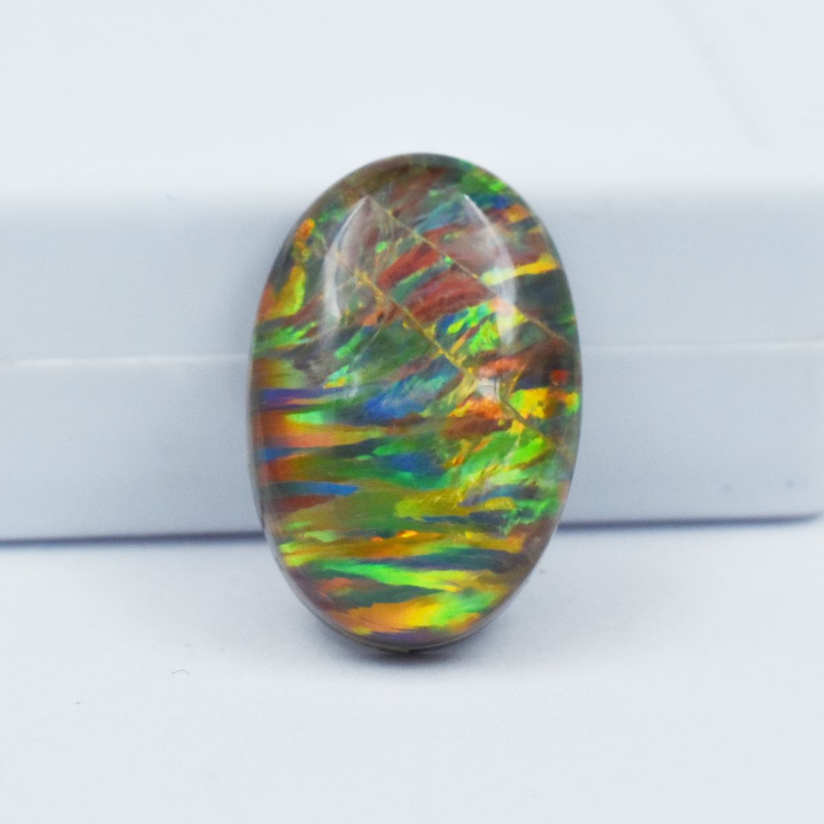 13.25 Carat Natural Oval Cut Opal Multi-Color Loose Gemstone CERTIFIED