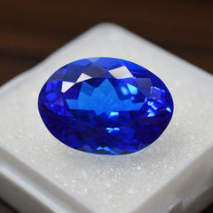 Natural Dark Blue Tanzanite 12.10 Carat Oval Shape CERTIFIED Loose Gemstone