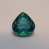Bluish-green grandidierite gemstone, 7.85 ct pear cut, certified and natural