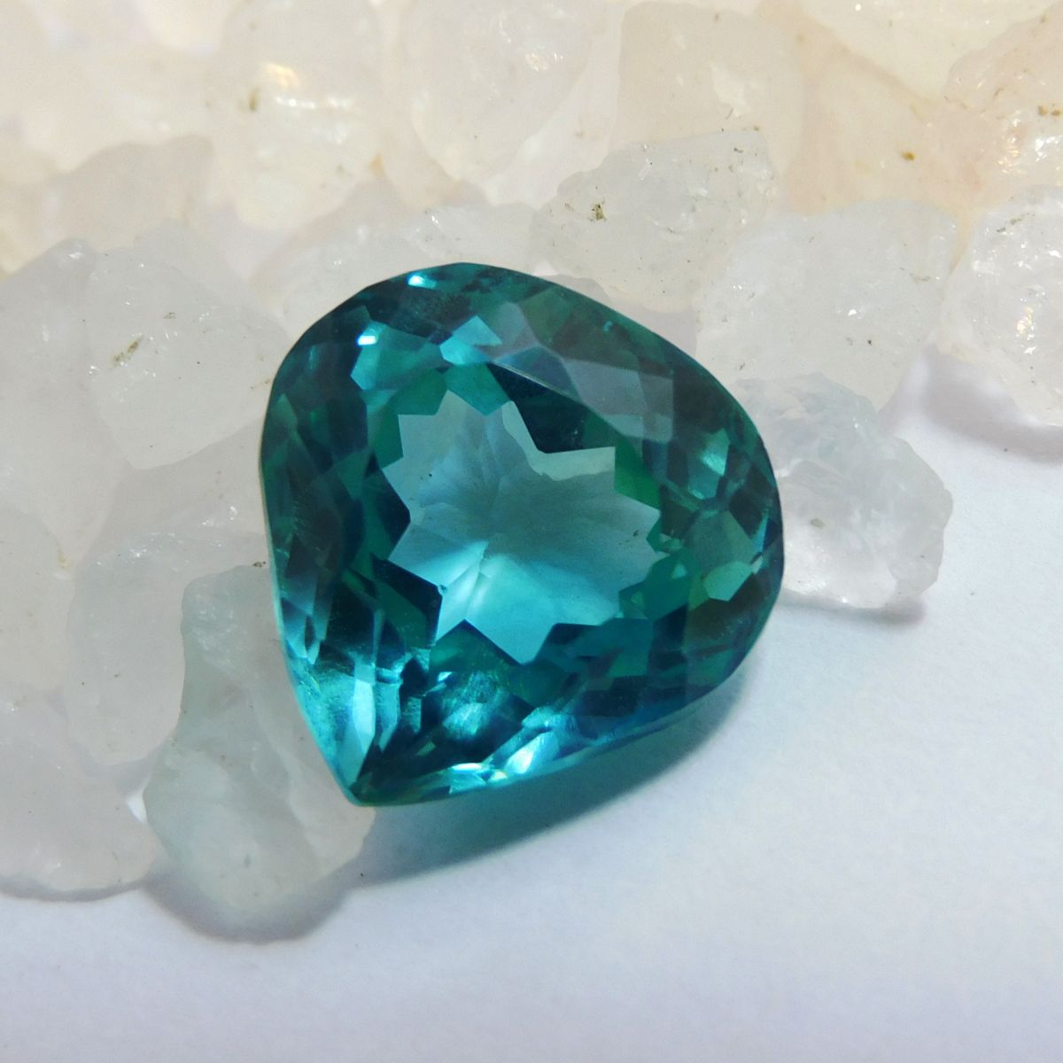 7.85 Ct Natural Gemstone Bluish Green Grandidierite CERTIFIED Pear Cut