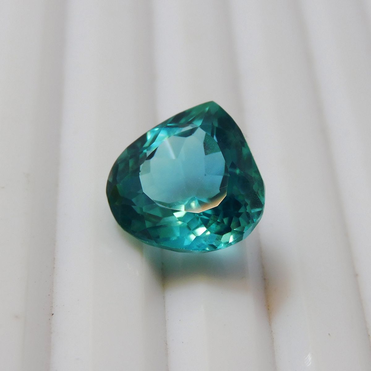 7.85 Ct Natural Gemstone Bluish Green Grandidierite CERTIFIED Pear Cut