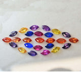 Natural Marquise Cut 50 Pcs Untreated Sapphire Gemstone Lot 10x5 mm CERTIFIED