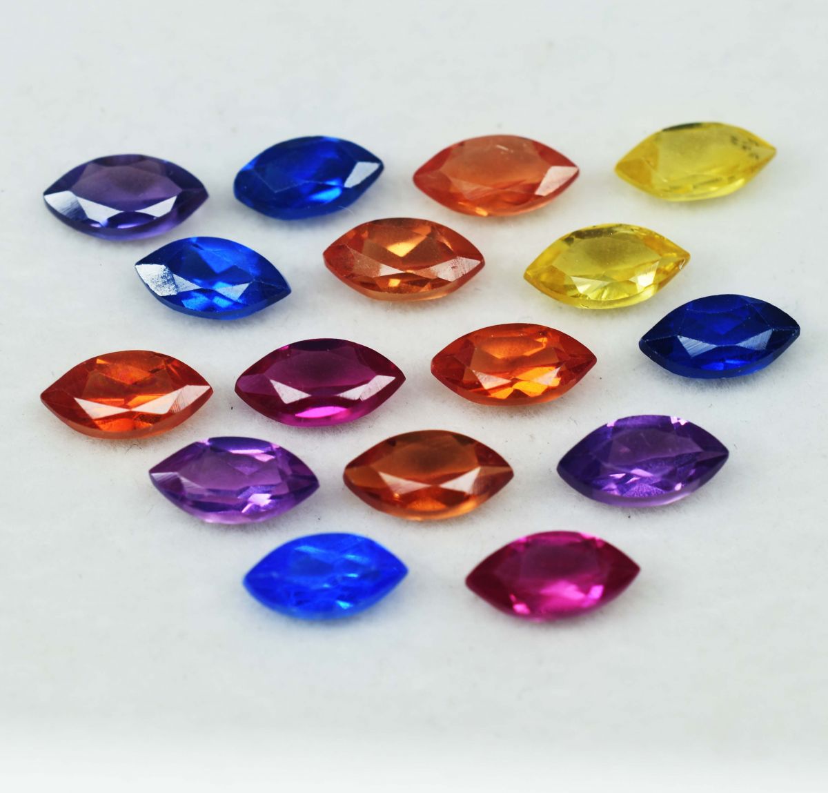 Natural Marquise Cut 50 Pcs Untreated Sapphire Gemstone Lot 10x5 mm CERTIFIED