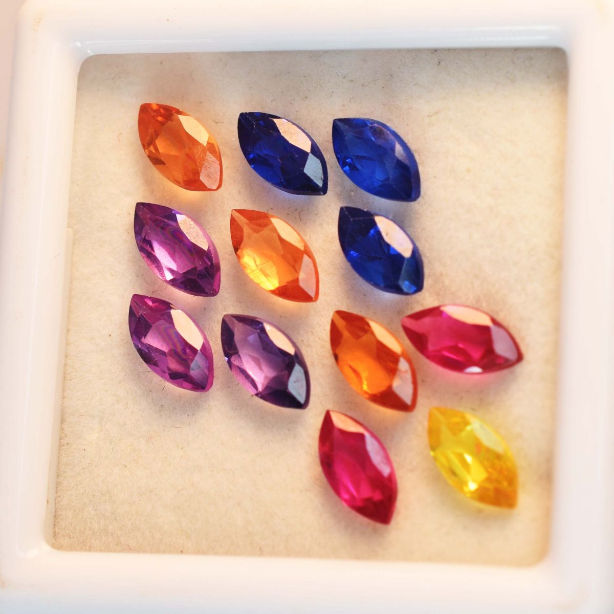 Natural Marquise Cut 50 Pcs Untreated Sapphire Gemstone Lot 10x5 mm CERTIFIED