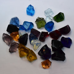 Lab-Created Topaz Mix Color 500 Ct Uncut Rough Huge Size CERTIFIED Gemstone Lot