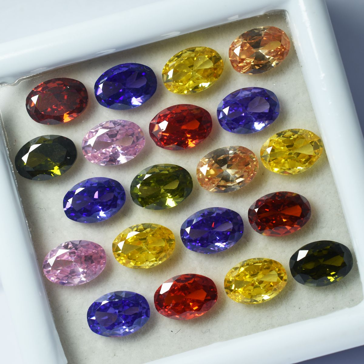 Oval Cut Sapphire Mix Color 24 Pcs Natural CERTIFIED Loose Gemstone 7x5 MM Lot