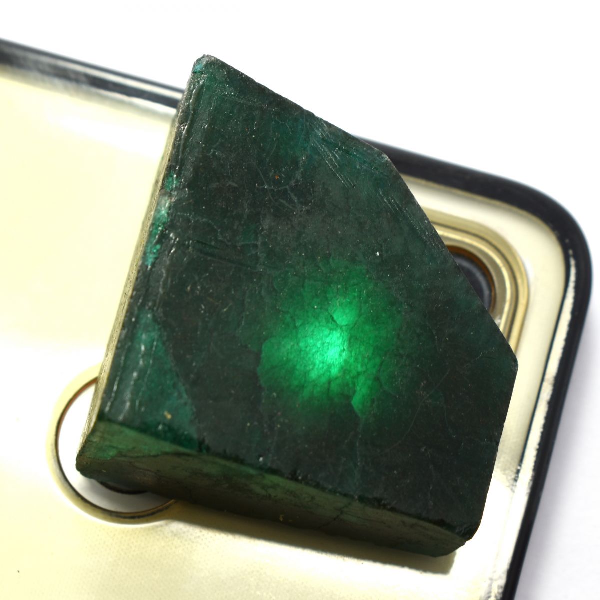 Uncut Rough Huge Size 282.30 Ct Natural Green Emerald Loose Gemstone CERTIFIED