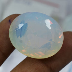 60.75 Ct Oval Cut Natural Unique Multi-Color Opal Loose Gemstone CERTIFIED