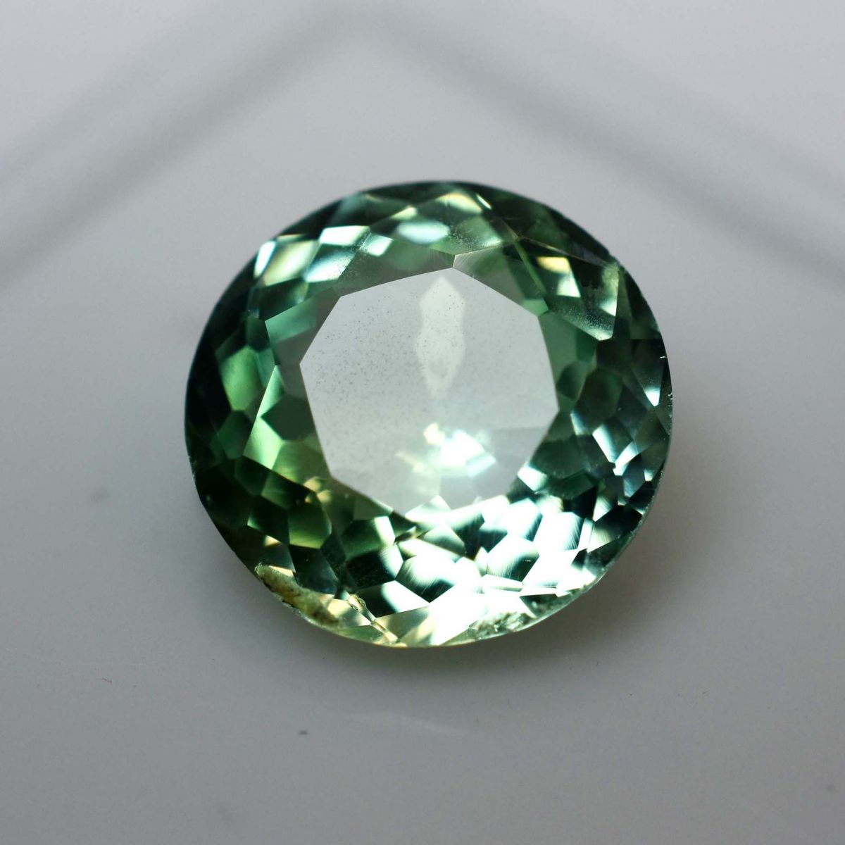 4.20 Ct Natural BLUISH GREEN Sapphire Round Cut CERTIFIED Rare Loose Gemstone