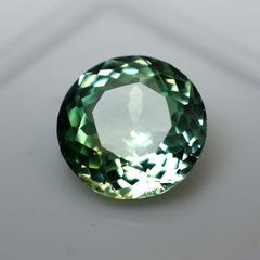 4.20 Ct Natural BLUISH GREEN Sapphire Round Cut CERTIFIED Rare Loose Gemstone