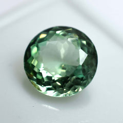 4.20 Ct Natural BLUISH GREEN Sapphire Round Cut CERTIFIED Rare Loose Gemstone