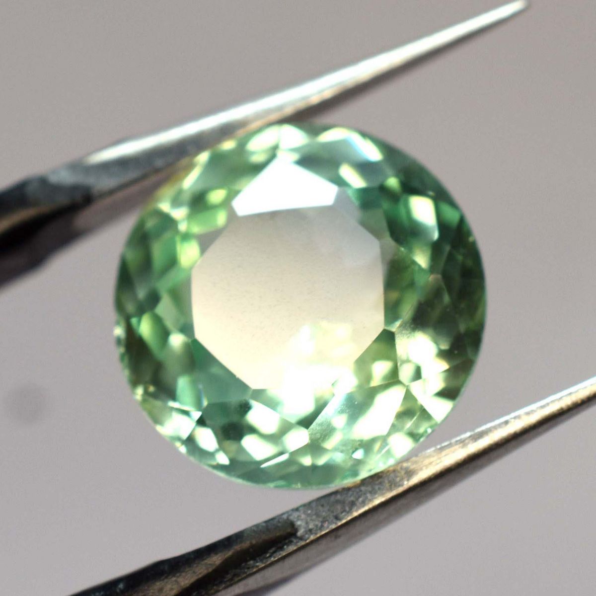 4.20 Ct Natural BLUISH GREEN Sapphire Round Cut CERTIFIED Rare Loose Gemstone