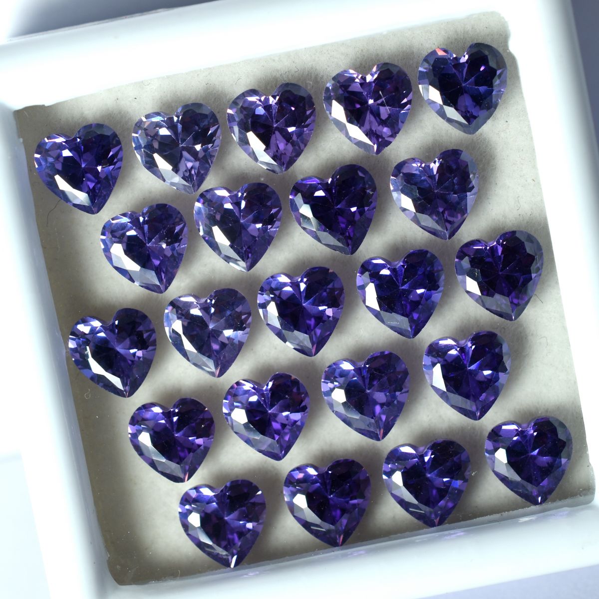 6x6 mm Natural SAPPHIRE Purple HEART SHAPE Loose Gemstone CERTIFIED 6 Pcs Lot