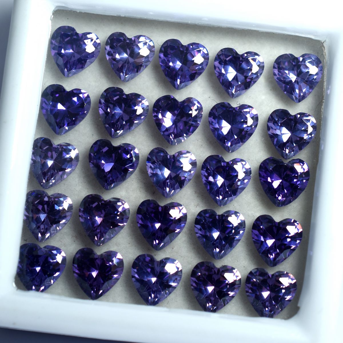 6x6 mm Natural SAPPHIRE Purple HEART SHAPE Loose Gemstone CERTIFIED 6 Pcs Lot