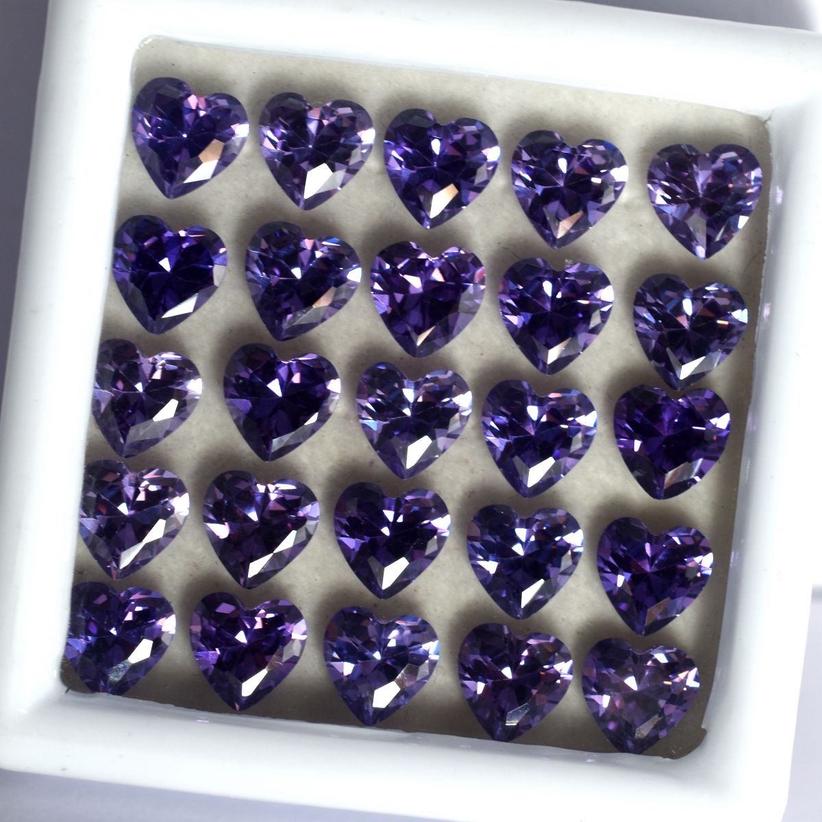 6x6 mm Natural SAPPHIRE Purple HEART SHAPE Loose Gemstone CERTIFIED 6 Pcs Lot