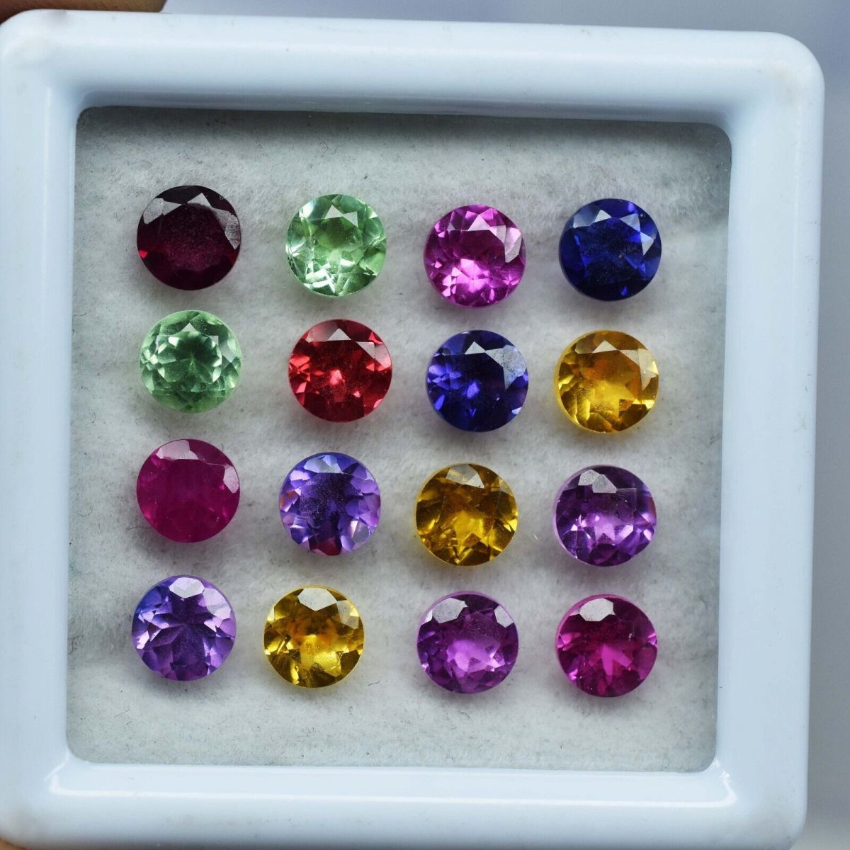 40 Pcs Sapphire Mix Color CERTIFIED Gemstone Lot 4 MM Round Mix Color sapphire