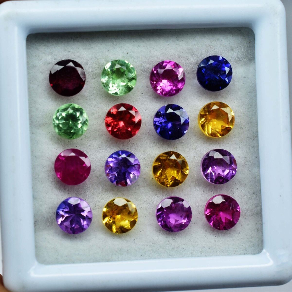 40 Pcs Sapphire Mix Color CERTIFIED Gemstone Lot 4 MM Round Mix Color sapphire