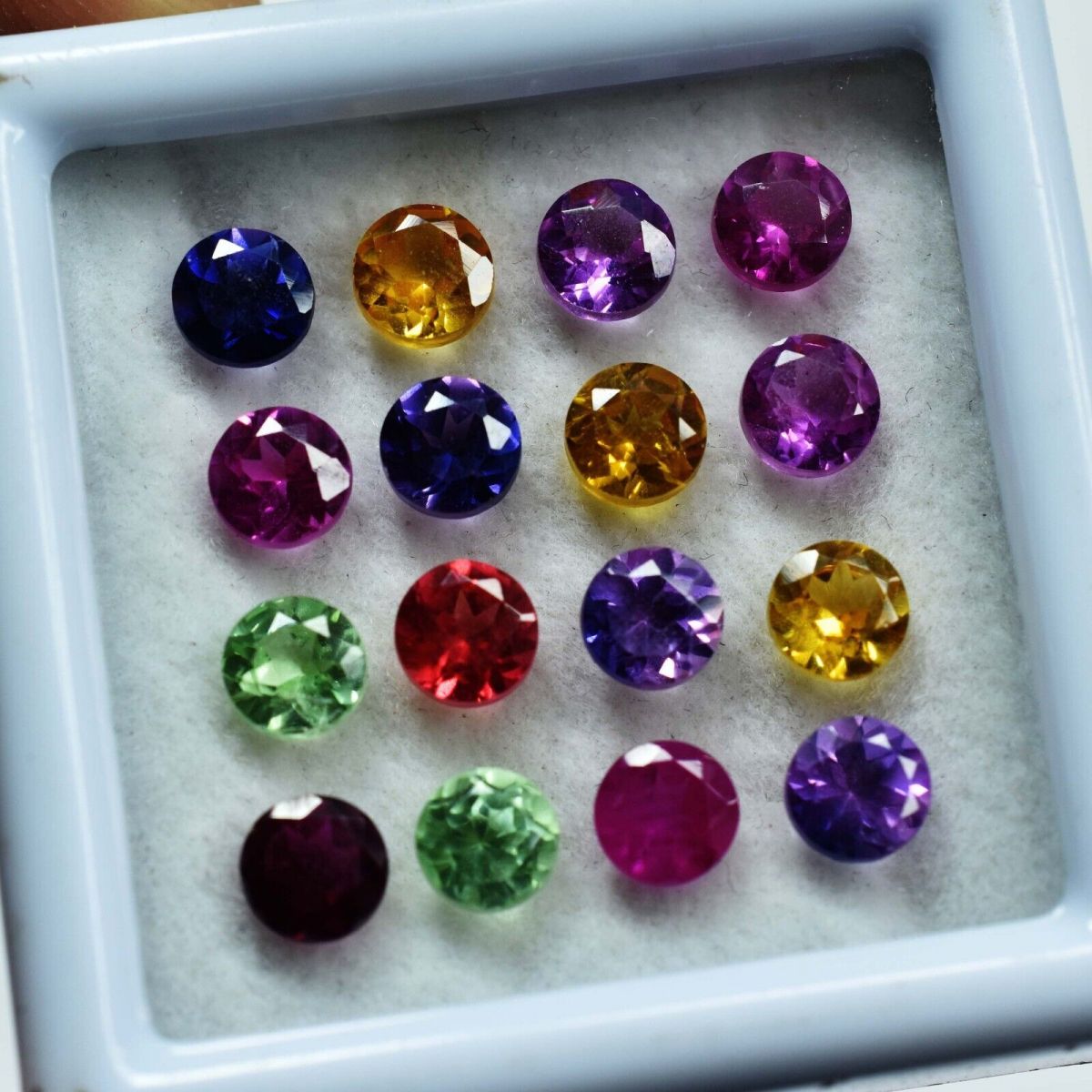 40 Pcs Sapphire Mix Color CERTIFIED Gemstone Lot 4 MM Round Mix Color sapphire