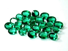 200 Ct  Lab-Created EMERALD Green MIX CERTIFIED AA++ Lot Loose Gemstones