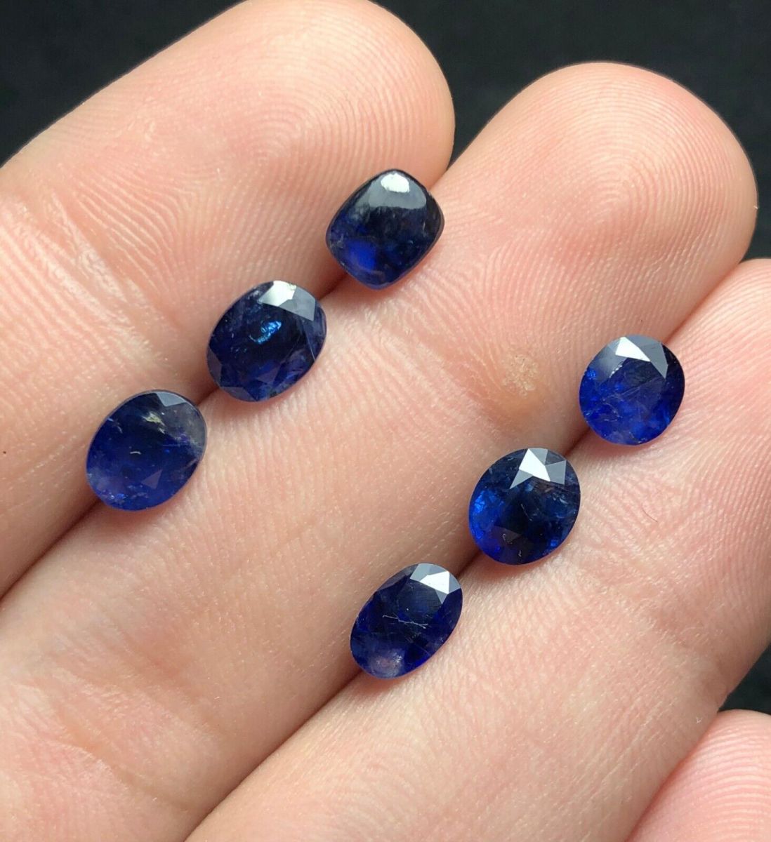Loose Gemstone Natural Sapphire Blue 15 pcs Oval Cut 0.90 Ct CERTIFIED Lot